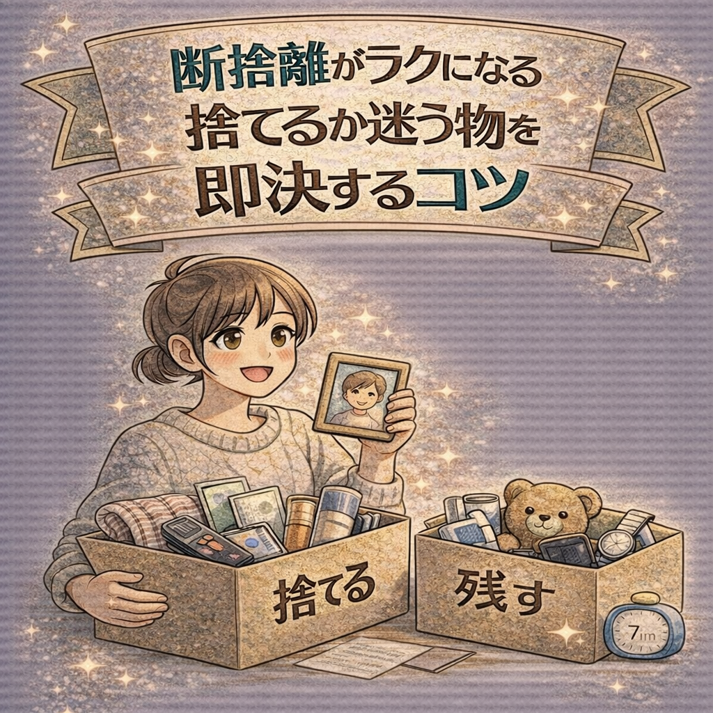断捨離がラクになる｜捨てるか迷う物を即決するコツ
