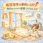 暖房効率が劇的にUP！今日からできる部屋づくりのコツ
